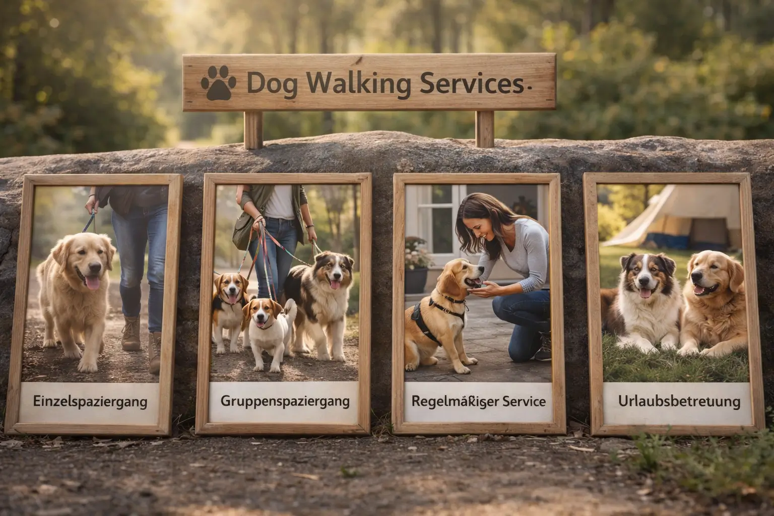 Dog Walking Leistungen – Einzel- und Gruppenspaziergänge
